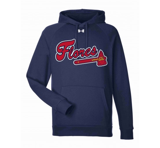Flores Braves Under Armour Rival Fleece Hooded Sweatshirt